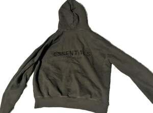 Fear of God Essentials Pullover Hoodie Stretch Limo Black, size small